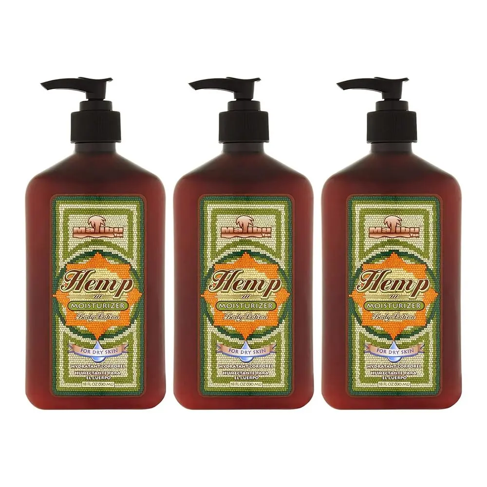 

Malibu Tan or Dry Skin Hemp Body Lotion, 18 l oz (3 Pack)