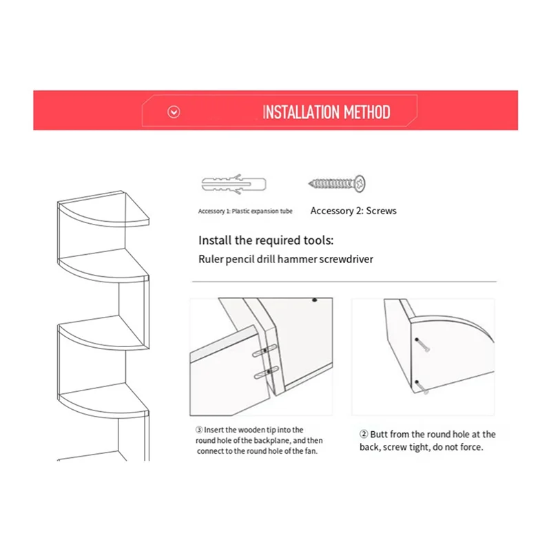 【NEW】Corner Shelf Corner Corner Punching-Free Wall Bedroom Living Room Corner Bookshelf Kitchen Triangle Cabinet Storage Rack