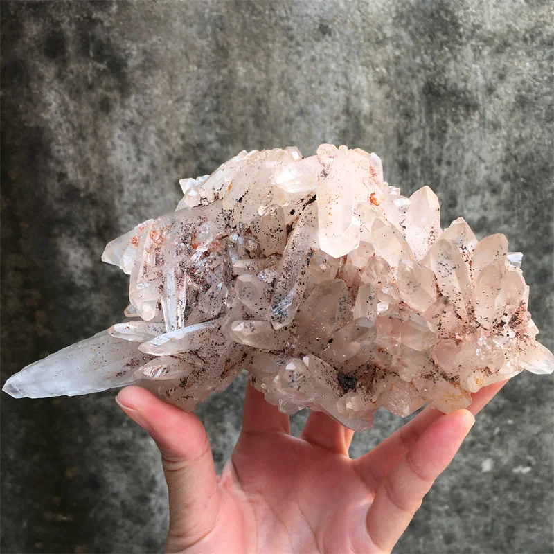 

780g Larger Real Natural Madagascar Crystal Quartz With Mica Cluster Specimen Energy Spiritual Reiki Healing Room Decor Stones