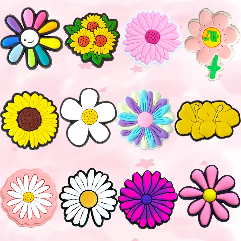 

1Pcs Cute Various flowers Shoe Charms for Sandals Decoration Shoe Accessories Charms Teens Girls Favor Gifts