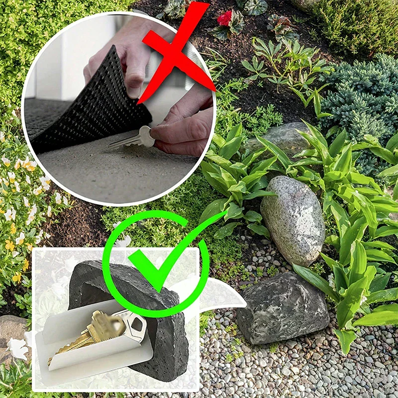 Resin Stone Key Box Fake Rock Simulated Hidden Outdoor Waterproof Safe Storage Lock Box High Quality