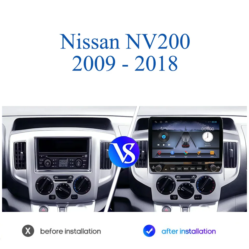 8G Ram Android 14 Car GPS Navigation Moniror For Nissan NV200 2009 - 2018 Autoradio Video Audio Music A/V HU PC Tablet  Carplay