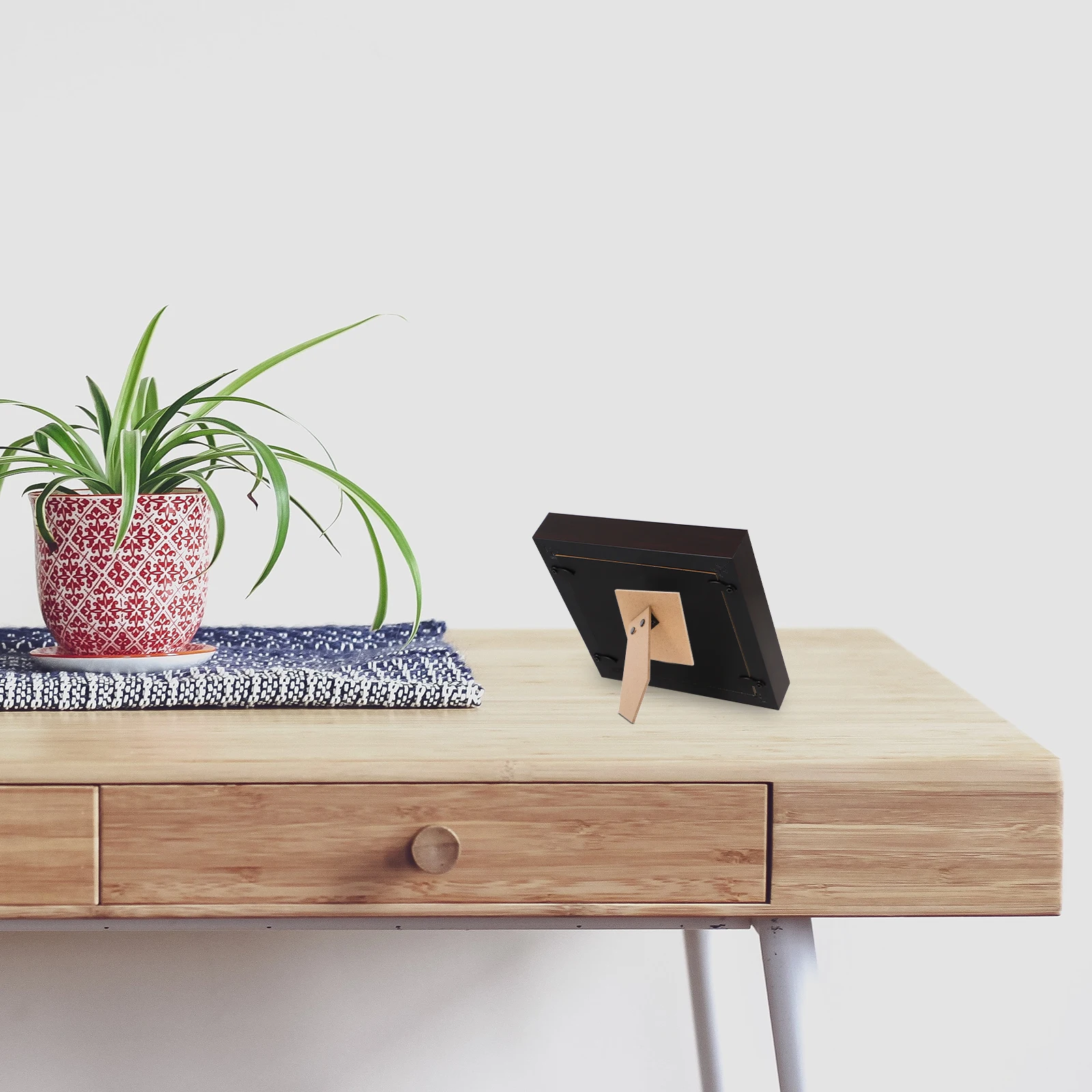 2 قطعة لوحة دعم الصورة ذاتية اللصق بني فاتح إطار خشبي قابل للطي دعم للوحات القماشية إطار صور ذاتي الصنع منضدية