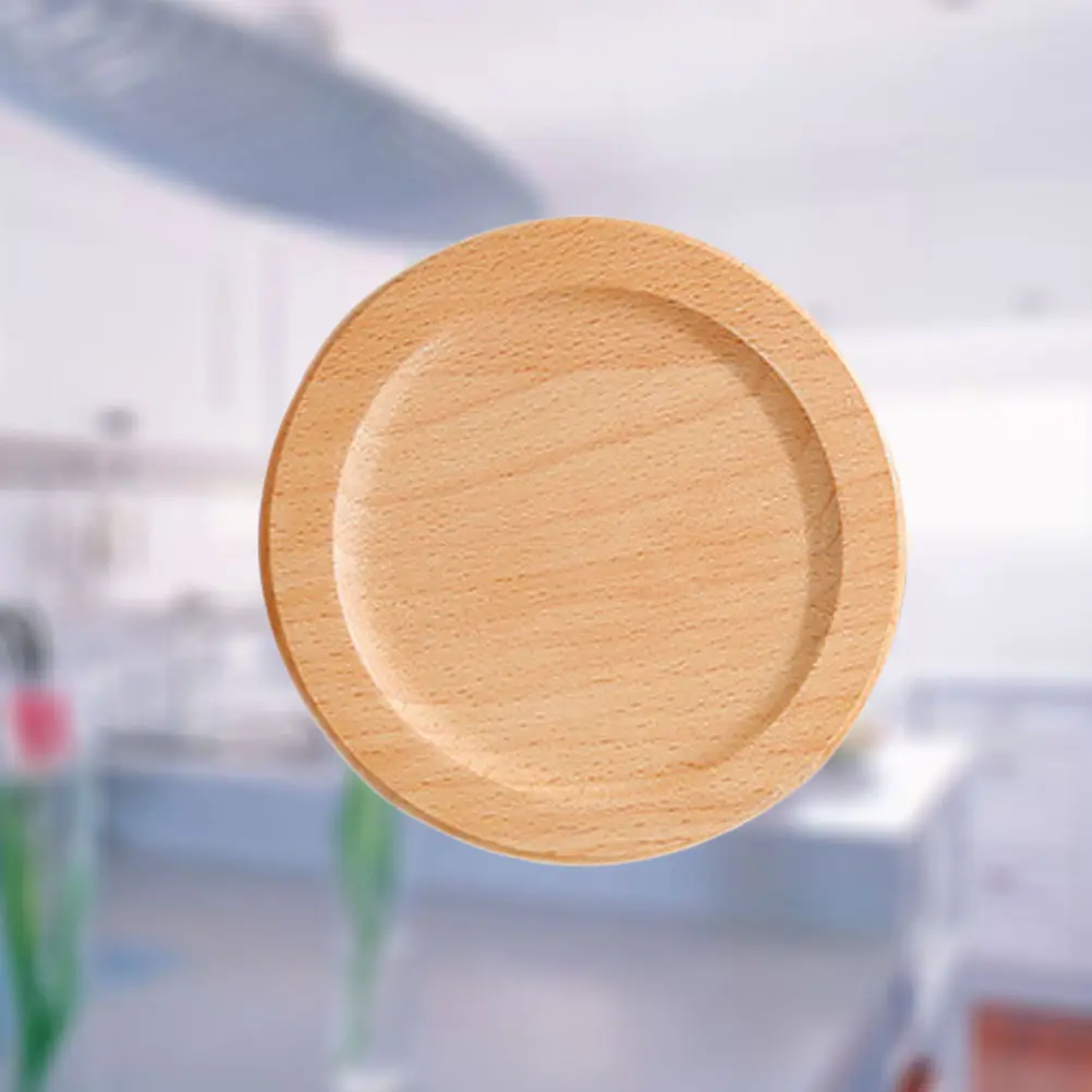 7Pcs Beech Wood Coasters Set Hand Carved Sustainable Material Vintage Style Cup Mat for Dining Room Table Mug Coaster Cup