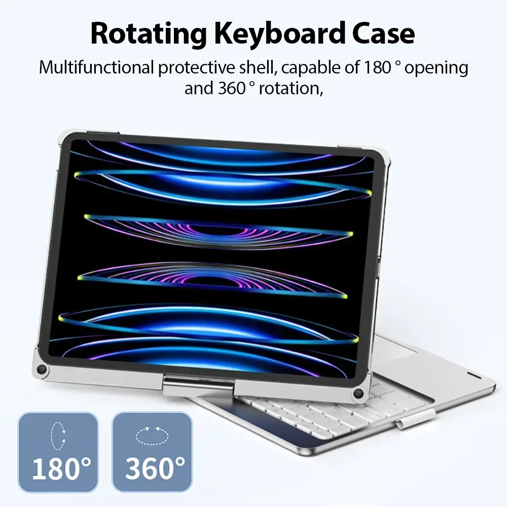 Magic Keyboard Cover For iPad 10.2 7/8/9th 10th Generation Air 11 13 2024 M2 Pro 11 12.9 Air 4 Air 5 10.9 Backlit Keyboard case