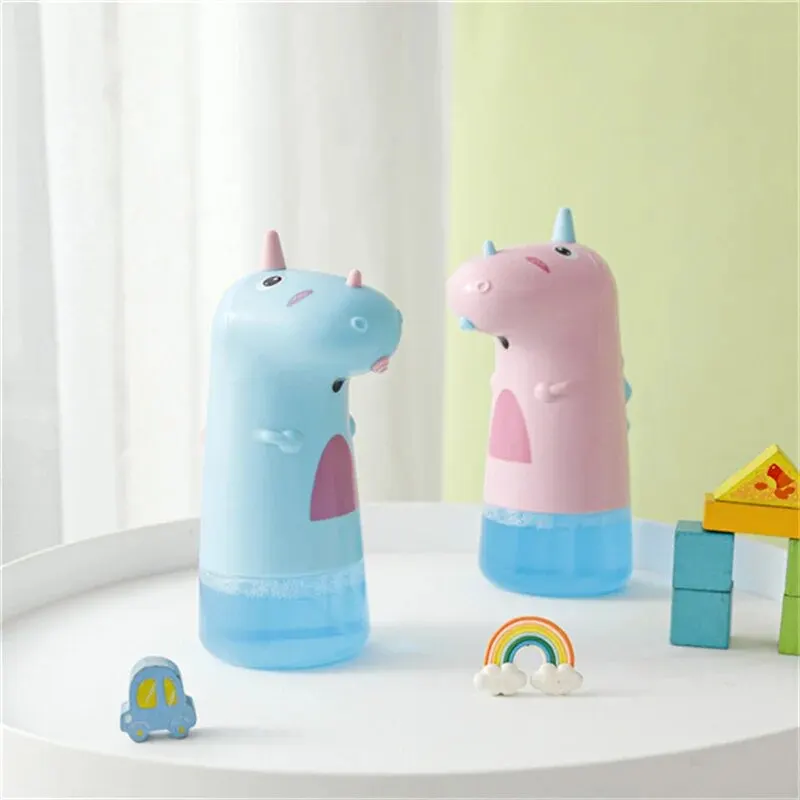 250ml Cute Unicorn Automatic Rechargeable Battery Soap Dispenser Foam Cartoon Touchless Hand Sanitizer Bottle ABS Kid Bathroom 