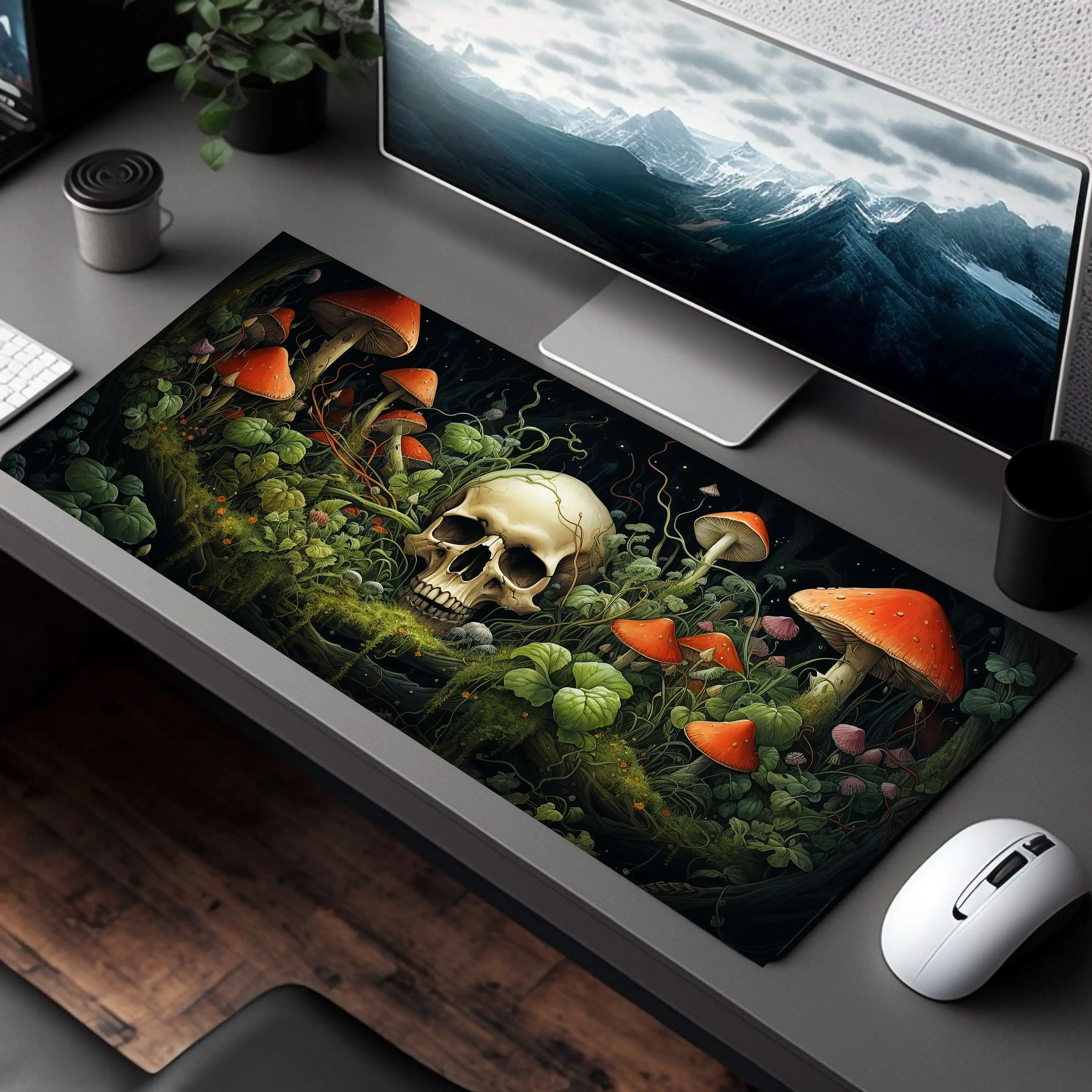 Mushroom Horror Desk Mat,non-slip and Waterproof Gaming Mouse Pad,office Gaming Desk Decoration Mat,the Perfect Gift for Friends