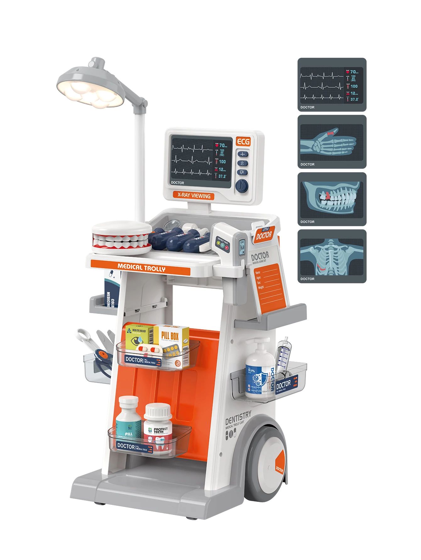 Juego de juguetes para vehículos médicos dentales para niños, herramienta de simulación, juego de rol inmersivo, pequeño dentista
