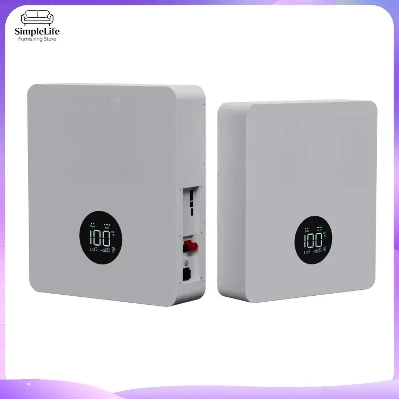 51.2V 5.12kWh 10.24kWh LiFePO4 Battery 100A BMS Wall Mounted Home Energy Storage System Solar Power Bank for PV Panel Kit