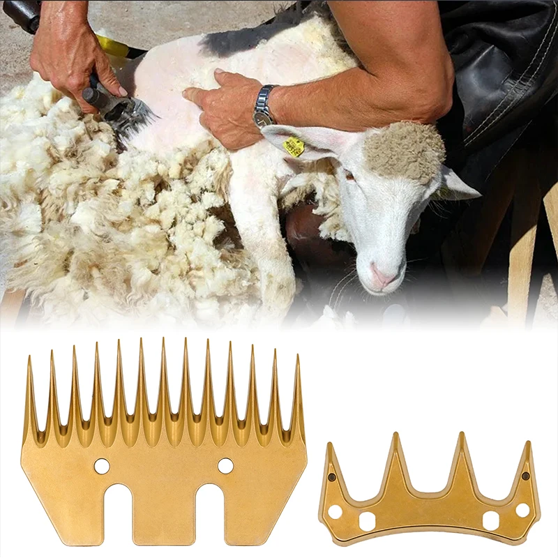 9/13 Tooth Golden Sheep Goats Shearing Clipper Blade Straight Tooth Alternative For Sheep Shearing Machine Shearing Scissors