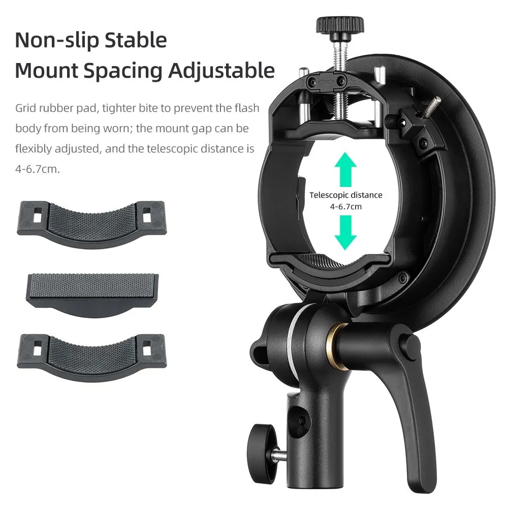 Godox Bowens Mount Flash S2 S-type Holder Bracket for Godox V1 V860II AD200 Round Head Speedlite V860II TT350 outdoor Flash