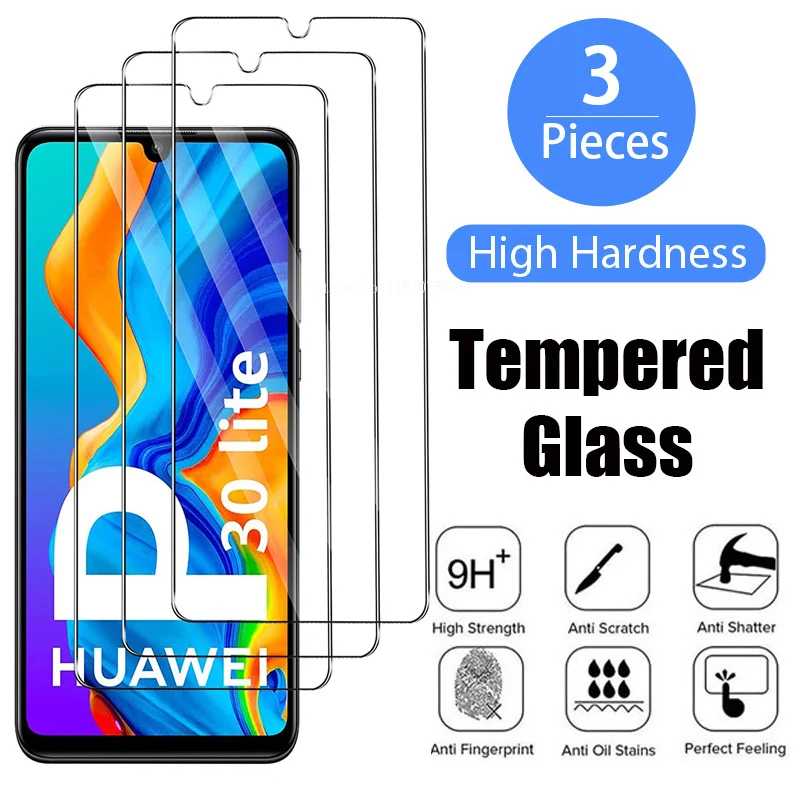Protector de pantalla de vidrio templado para Huawei P30 Lite P40 Lite P20 Pro STG, 3 uds., para Huawei Mate 20 Lite 30 Lite P Smart Z S 2019