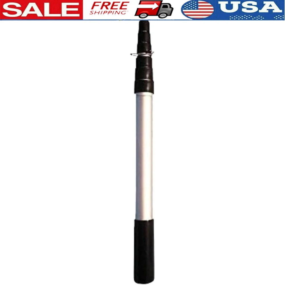 

Portable Telescoping Flagpole Adjustable Spinning Clips Compact 6ft 2in Extends Collapsible 19in Multiple Flag Sizes Ideal