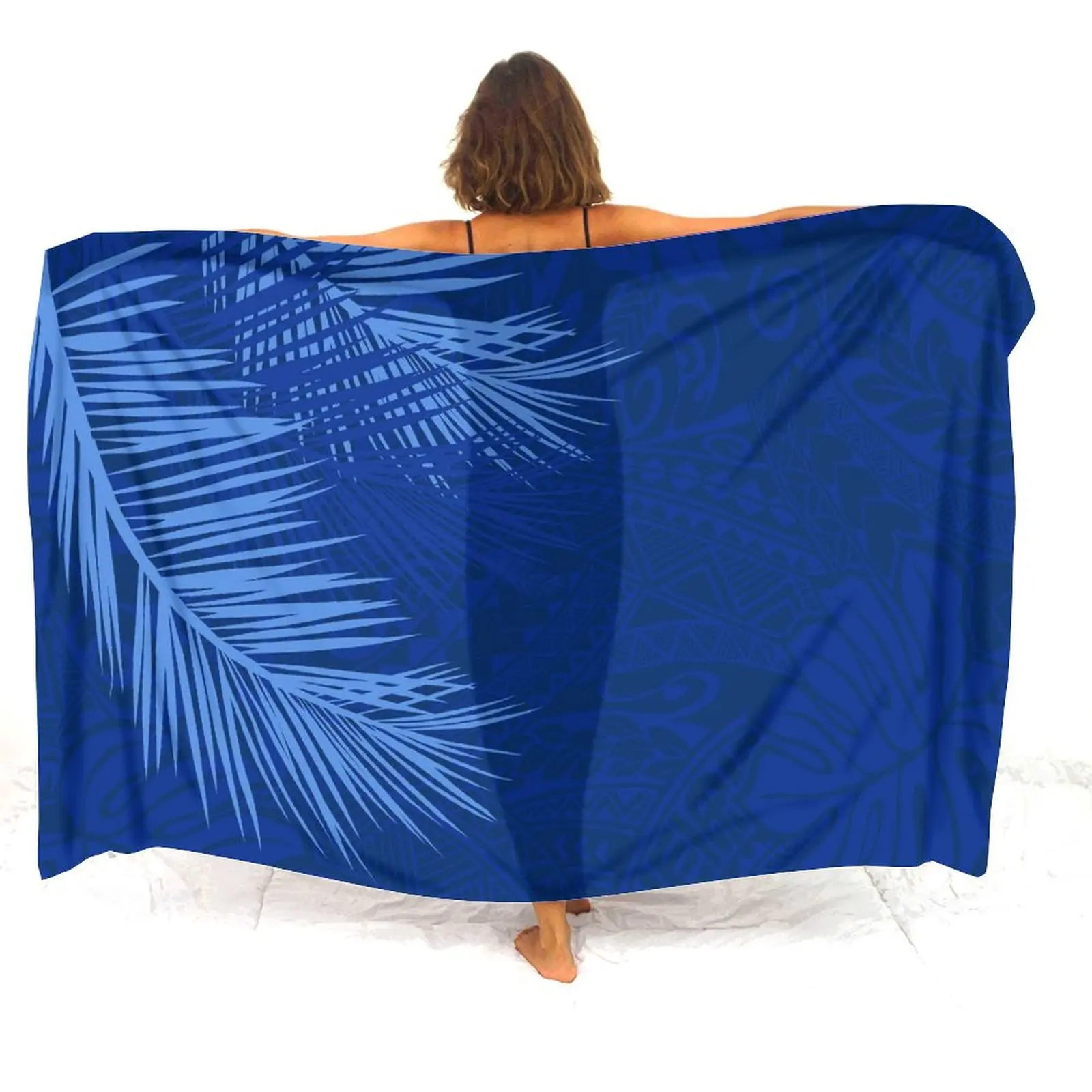 Samoa Fiji Islands Custom Sarong Polynesian Tribal Custom Style Quality Fabric Windproof Sun Protection Women'S Drape