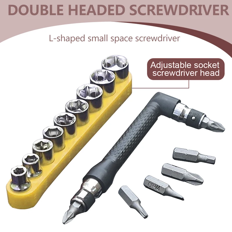 1/2Pcs Double Head Special-shaped Screwdriver Set 50mm U-shaped Y-Type Triangle Inner Cross Three Points Screwdriver Bit Tool