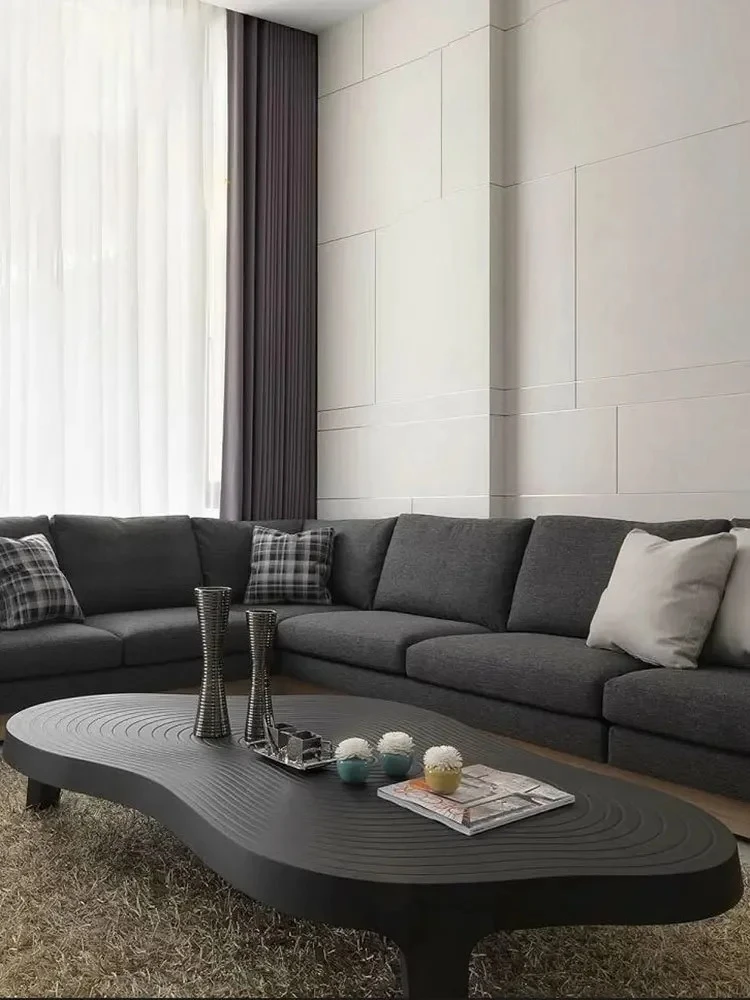 N  Italian Minimalist Irregular Oak Tea Table Creative Coffee Table Coffee Table Designer Nordic Shaped