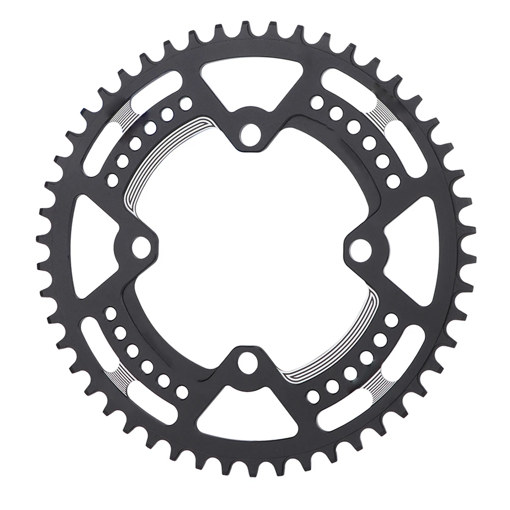 44-52T Bike Chainring 8/9/10/11 Speed 104BCD Aluminium Alloy Ungrooved Nail Hole Mountain Bike Single Disc Large Toothed Disc