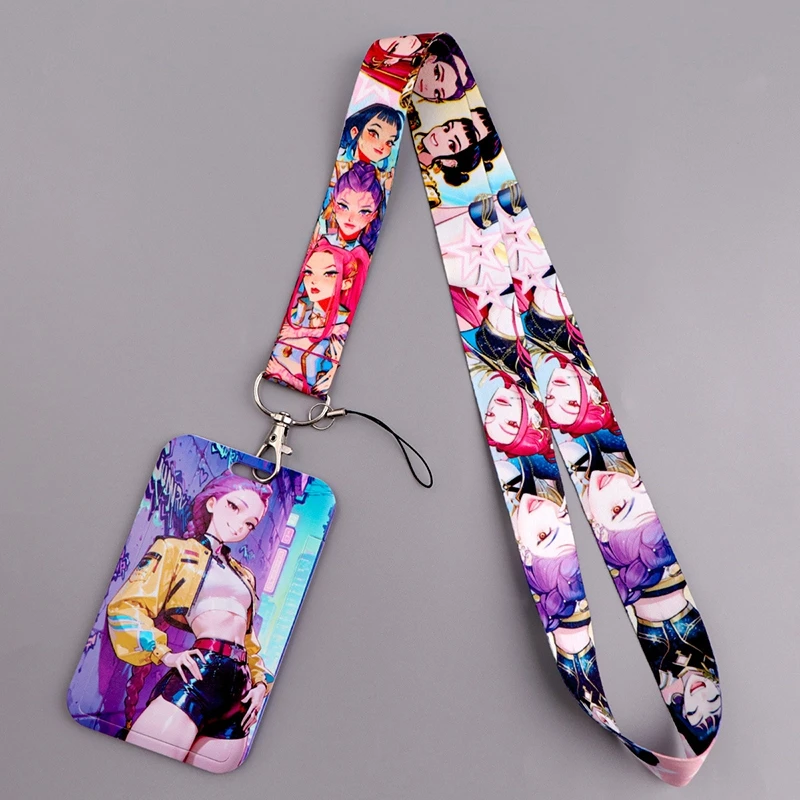 حافلة بطاقة الهوية غطاء وقائي مع الحبل Kpop شيطان هنتر Photocard حامل Kpop شيطان الصيادين هدايا حفلة عيد ميلاد