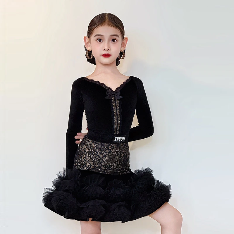 

Children'S Ballroom Dance Dresses Kids Samba Latin Dance Comeptition Dress Girls Latin Dance Performance Clothing SL14872