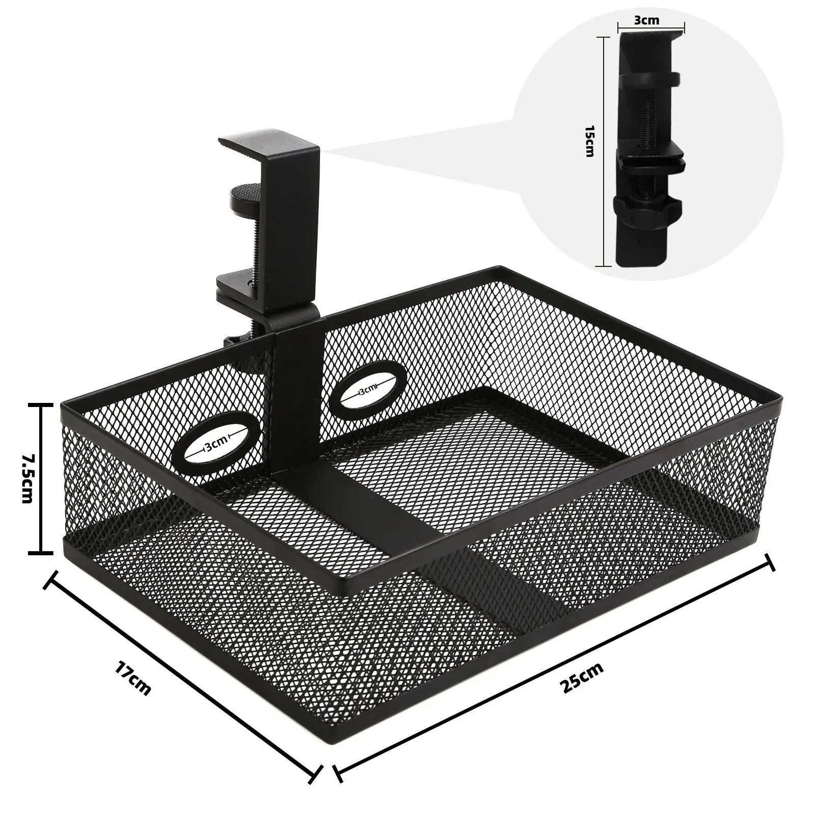 Desk Cable Management Tray 360 Rotating Under Table Socket Hang Holder Power Strip Storage Rack Home Offices Wire Cord Organizer