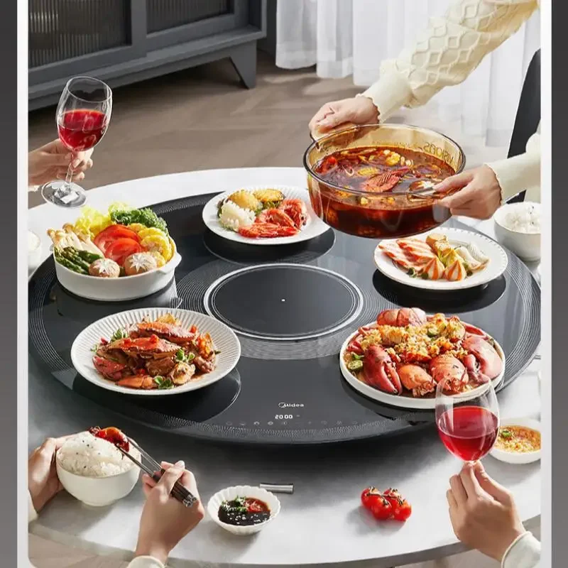 Rotatary 80cm Thermal Insulation Drying Thawing Warm Wine Food Warmer Plate Electric Food Warmer with Hotpot 2200W 220V