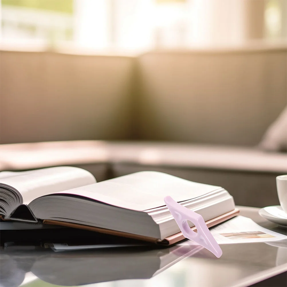 2 Pcs Bookend Reading Aid Accessories Bookshelf Binder Holder Thumb Page Holders for Resin