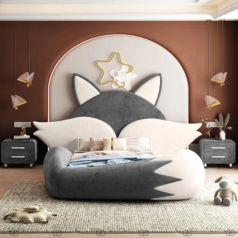 Modern Beds Single New Design Children's Fox Bed Girl Boy Cute Double Children's Bed Bedroom