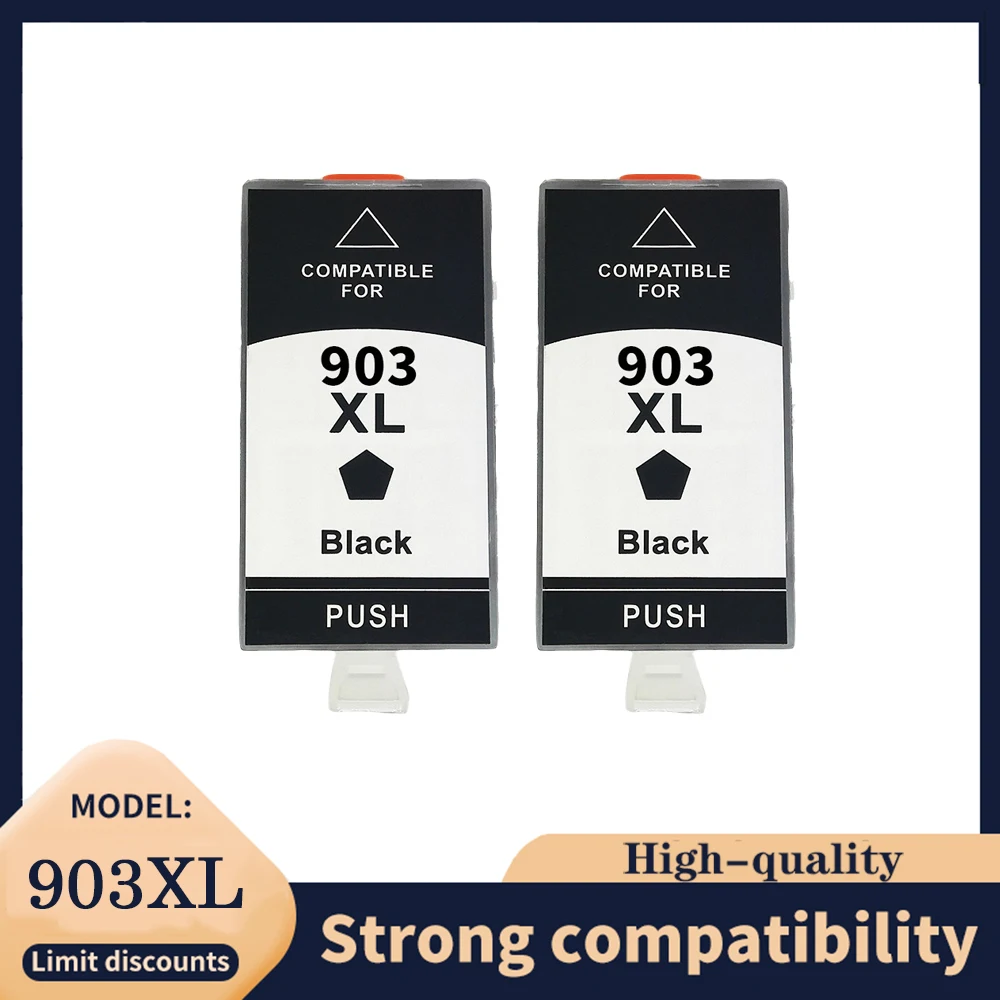 2PCS Black 903XL For HP 903XL 903 XL Ink Cartridge Compatible For HP903 Officejet Pro 6950 6960 6961 6963 6964 6965 6966 Printer