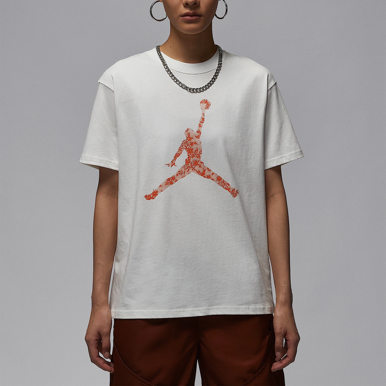 

Nike genuine JORDAN Women's Loose Print Casual Short-sleeve HV0199-133