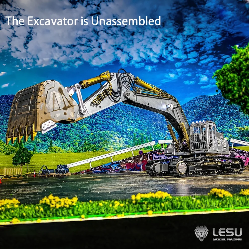 LESU 1/14 Metal SK500L RC Hydraulic Excavator Remote Control Digger Toucan RC Hobby Trucks Model Kits for Boys Outdoor Toys