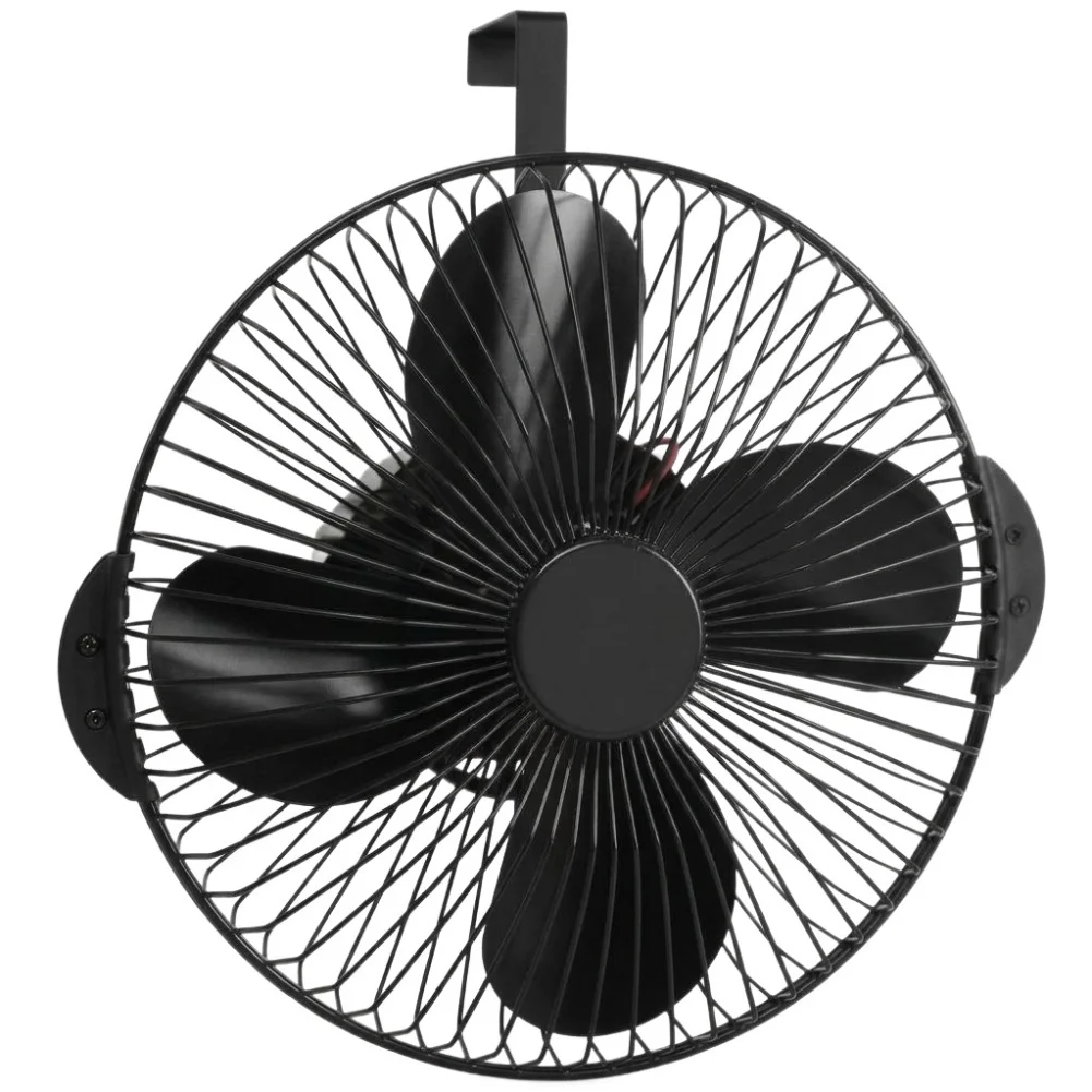 Heat Powered Wood Stove Blower Safety Guard No Electricity Aluminum Overload Protection 350C Quiet 25dB Thermometer
