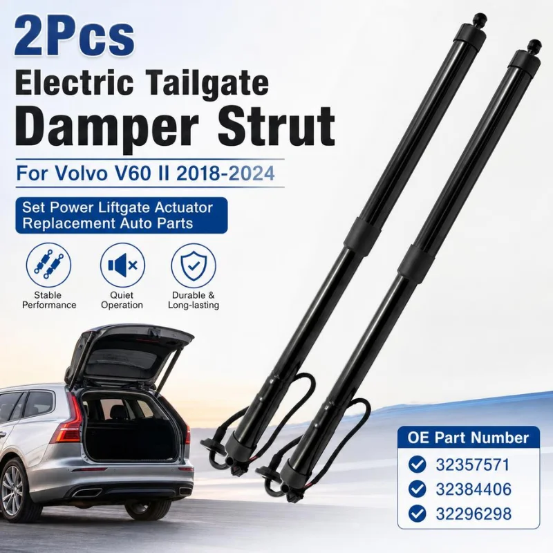 Image of 2 Stück Elektrische Heckklapp-Dämpferstrebe für Volvo V60 II 2018-2024 Set Elektrischer Heckklappantrieb Ersatz Autoteile 32357571 32384406 32296298