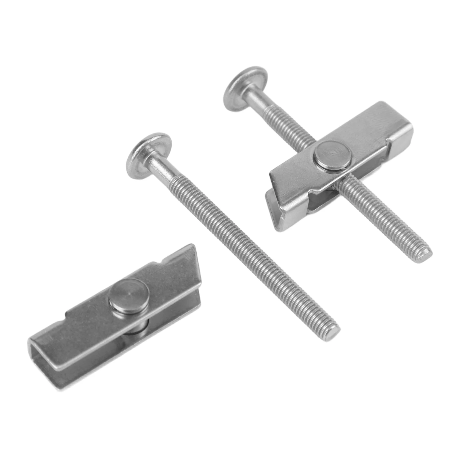 Toilet Seat Installation Hardware Washer Silver Toilet Seat Bolts Complete Set Of Bolts Easy Installation Rust-proof Material