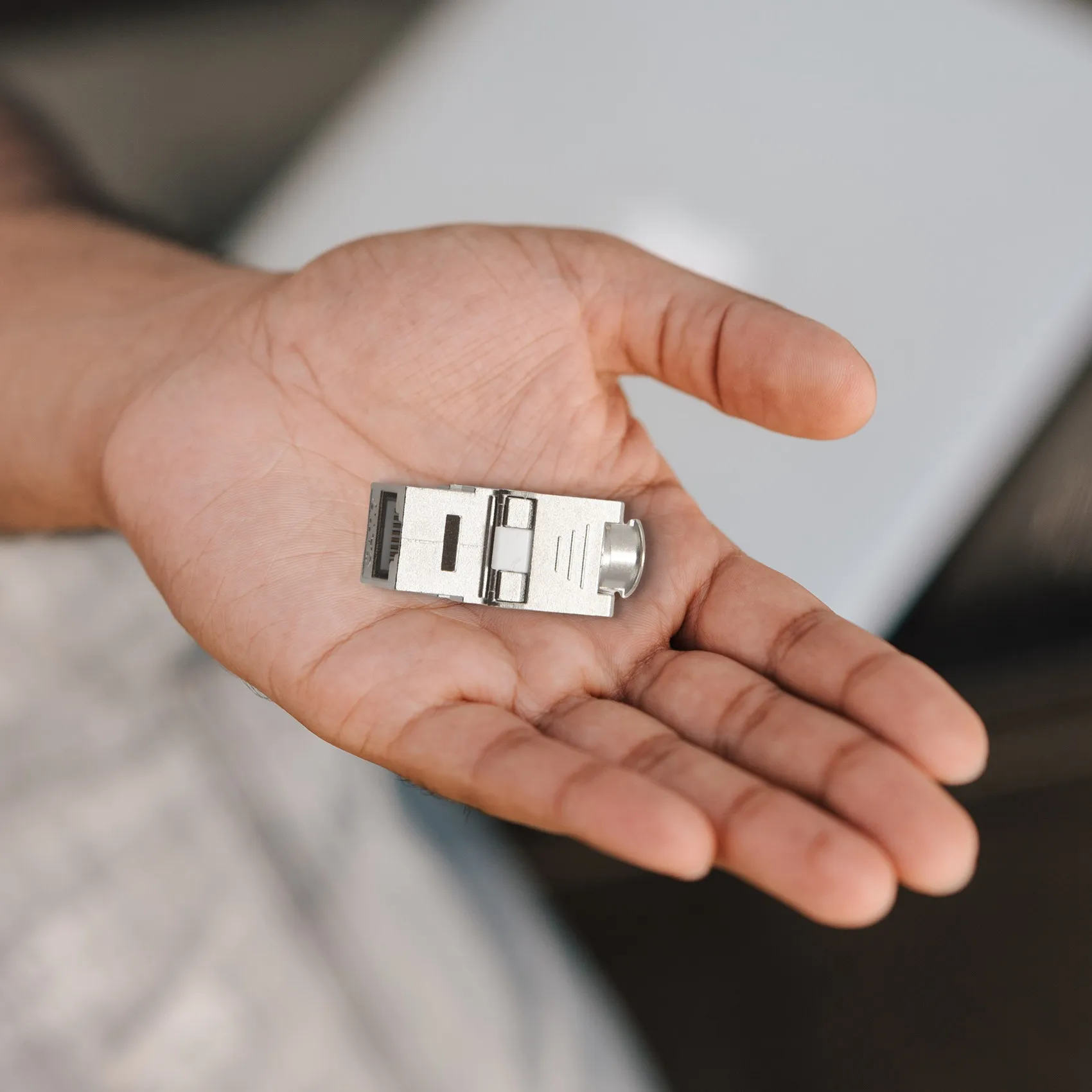 A51I 12 Pcs RJ45 Cat7 Cat6A Shielded Zinc Alloy Module Network Jack Connector Adapter 10GB Network