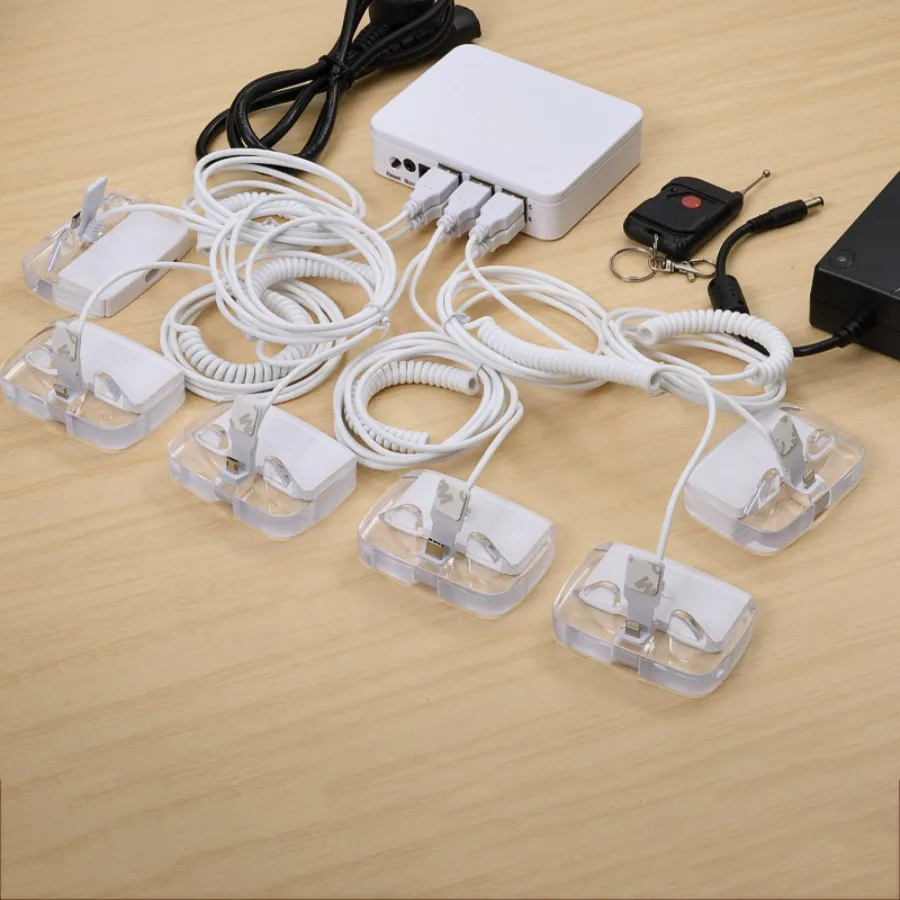 6 Port Mobile Phone Anti-theft Alarm System Mobile Phone Display Charging