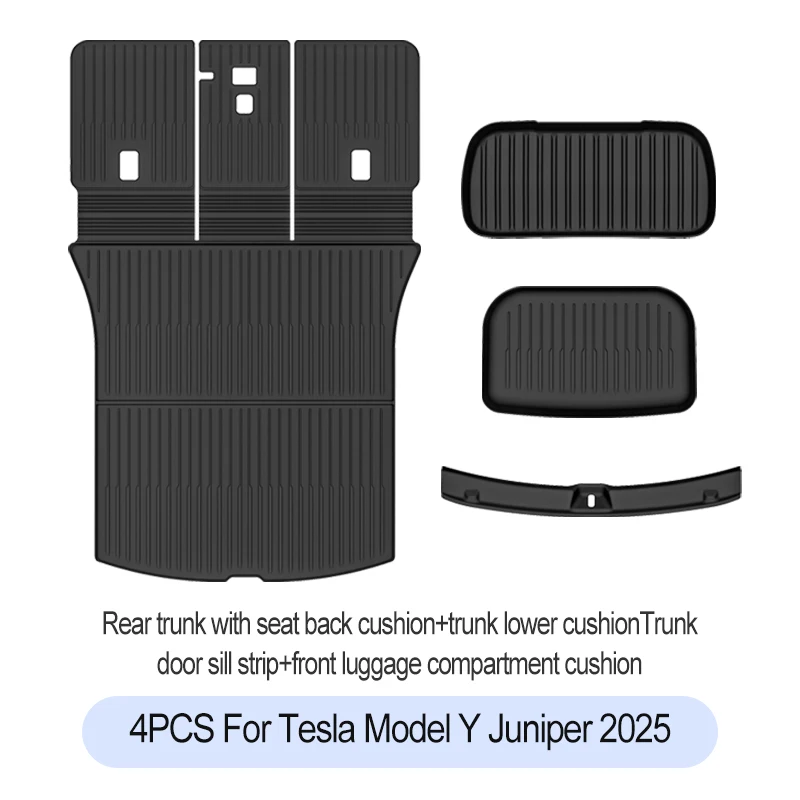 Tesla Model Y Juniper Premium/Performance 2025+ TPE vloermatten bagagemat slijtvaste voetmatten ModelY kofferbakmatten
