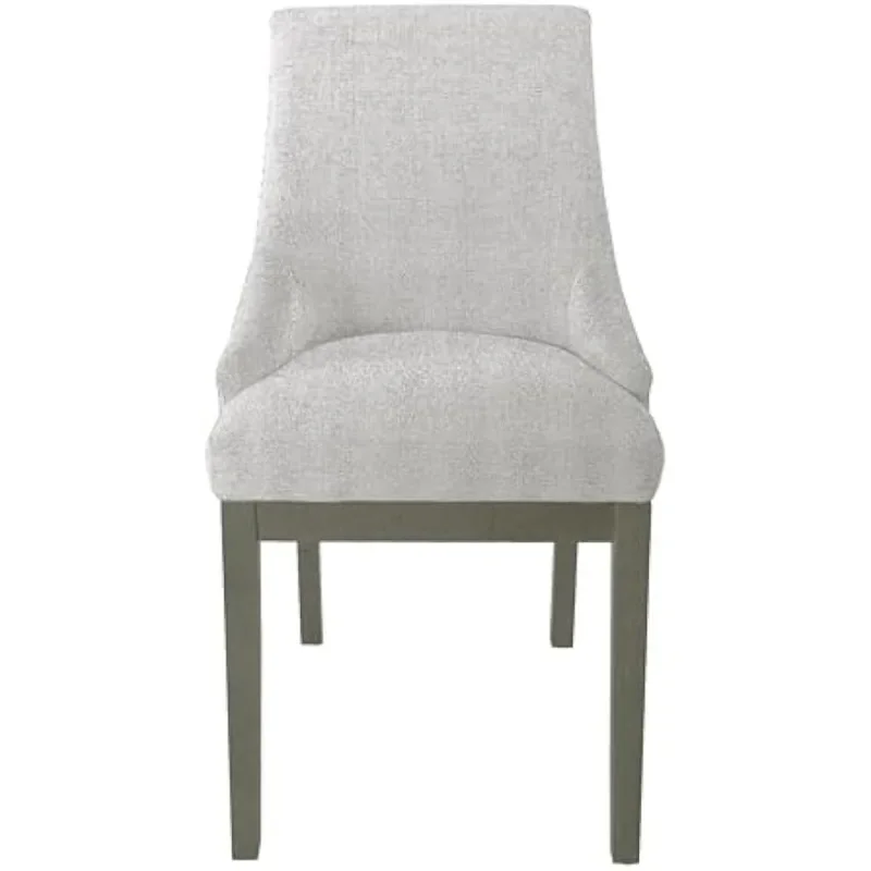 Silla de comedor tapizada con textura neutra, sólida