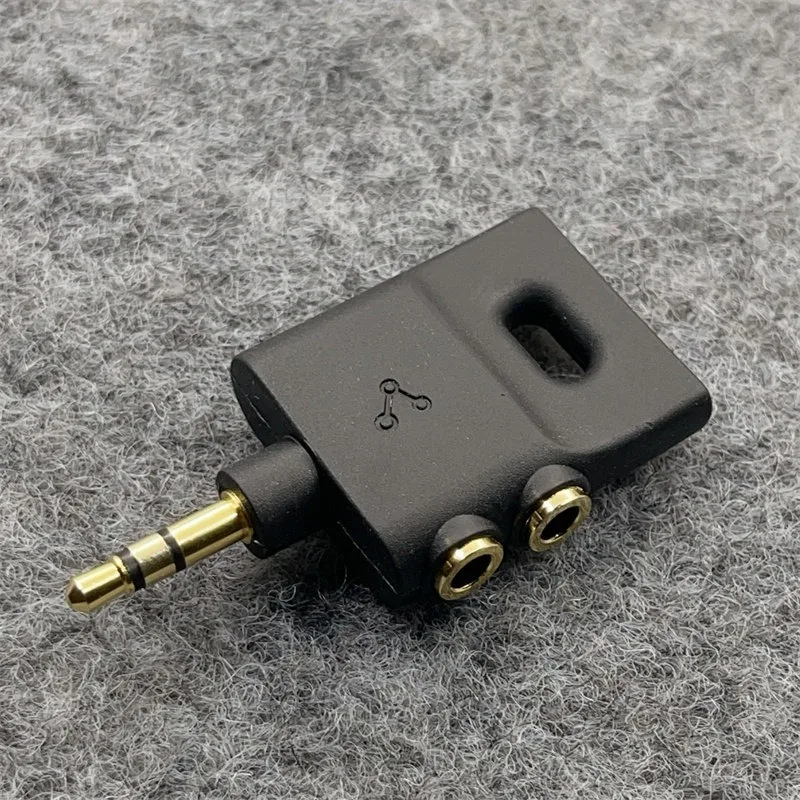 Portable couple one to two audio adapter splitter double 3.5mm one to two mobile phone computer sharer