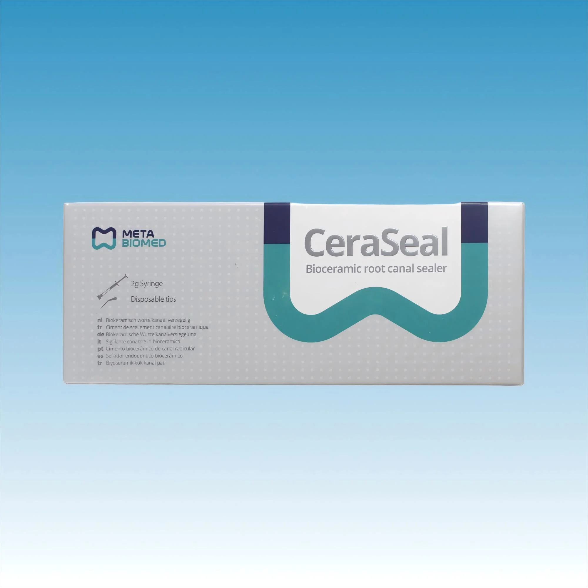 

Korea Meta Ceraseal Bioceramic Root Canal Sealant (Root Filling Paste), Root Canal Sealing Material, 2g/Syringe, with 10 tips
