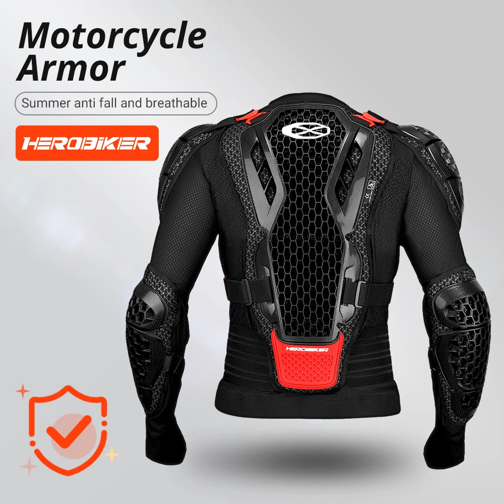 

Motocross Armor With Airflow Design Abrasion-Resistant Riding Gear for Crash Protection Impact Force Chest Back Protector Unisex