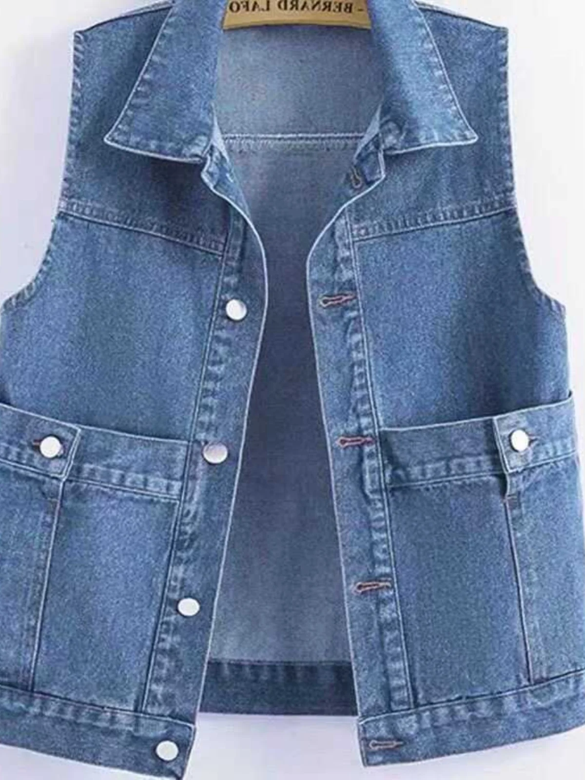 

Женский свободный джинсовый жилет Jaet, весенне-осенний корейский жилет с большими кетами, универсальная верхняя одежда с эффектом похудения