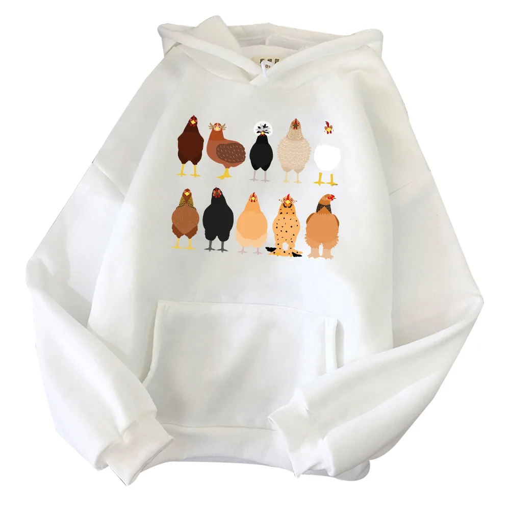 Halloween Chicken Thanks Giving Day Hoodie Harajuku Pullover Tops Sweatshirt