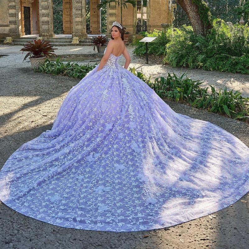 Lilac Quinceanera Dresses Lace Applique Tull Sweet 16 Years Birthday Dress Mexican Prom Gown 2024 Vestidos 15 De XV Años