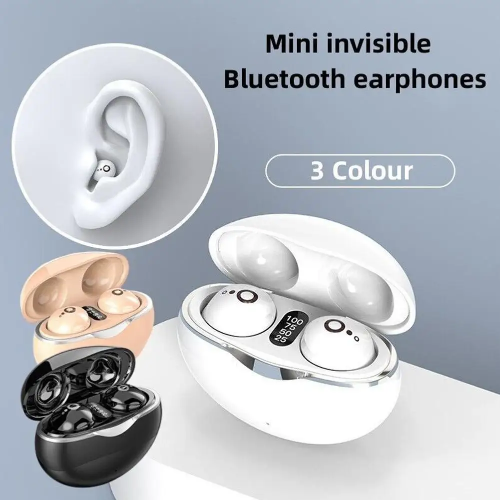 S800 Wireless Earphones Mini Invisible Headphones Longer Playtime Earpiece For Music Sports Fitness Work Sleep Home