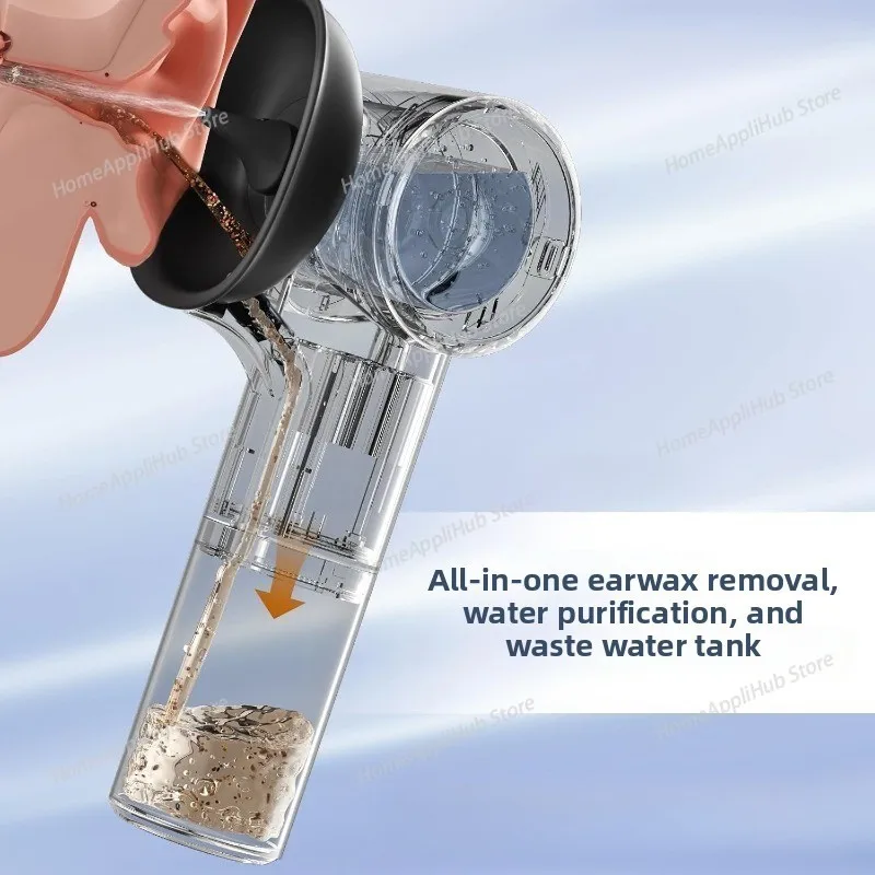 Ear Wax Removal Electric Ear Irrigator, ear Flushing Cleaner, Ears Dryer ears Clean Irrigation Flushing for Adults Child