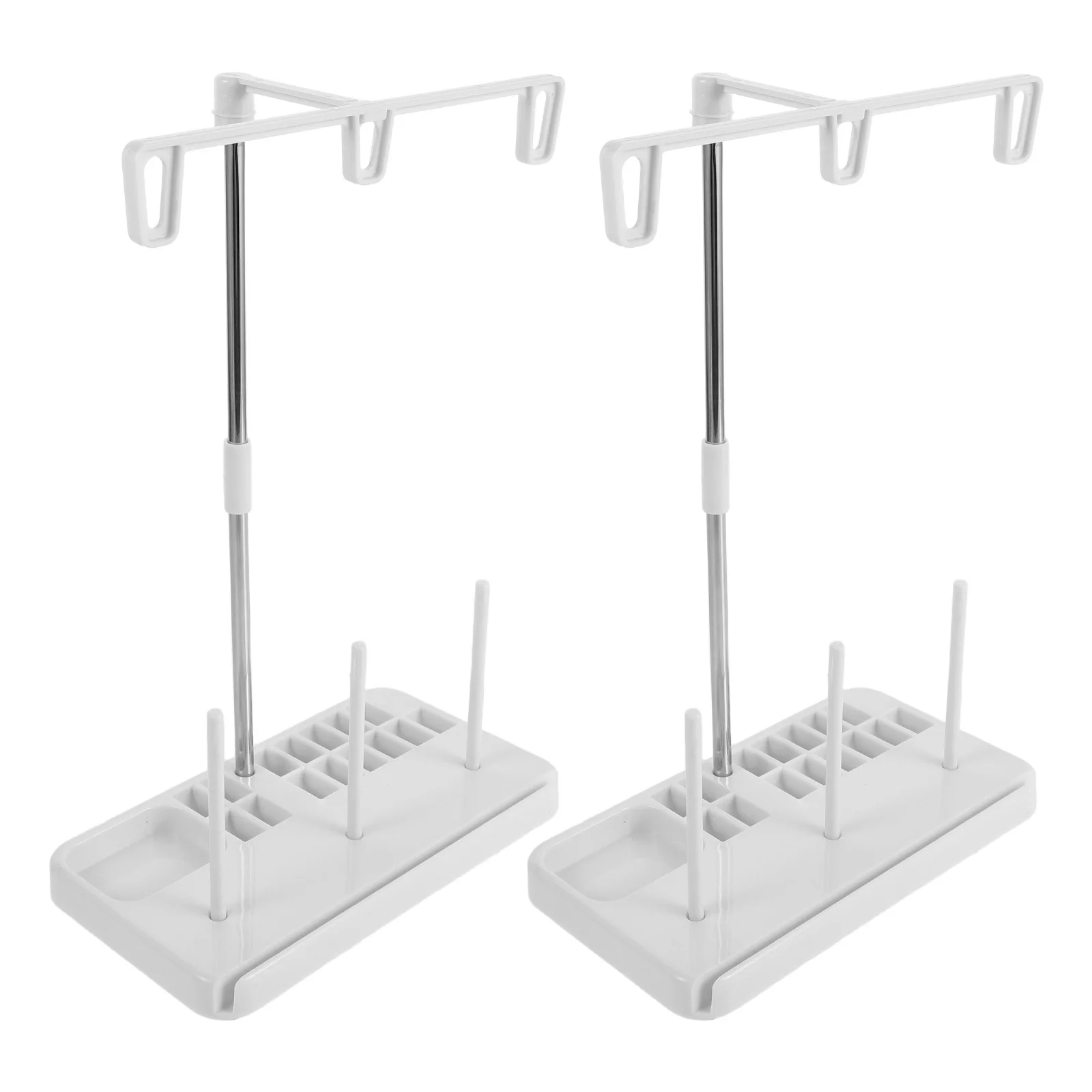 

2pcs Sewing Machine Thread Holder Detachable Plastic Spool Stand For Embroidery Rotatable Thread Organizer With Wide Spool