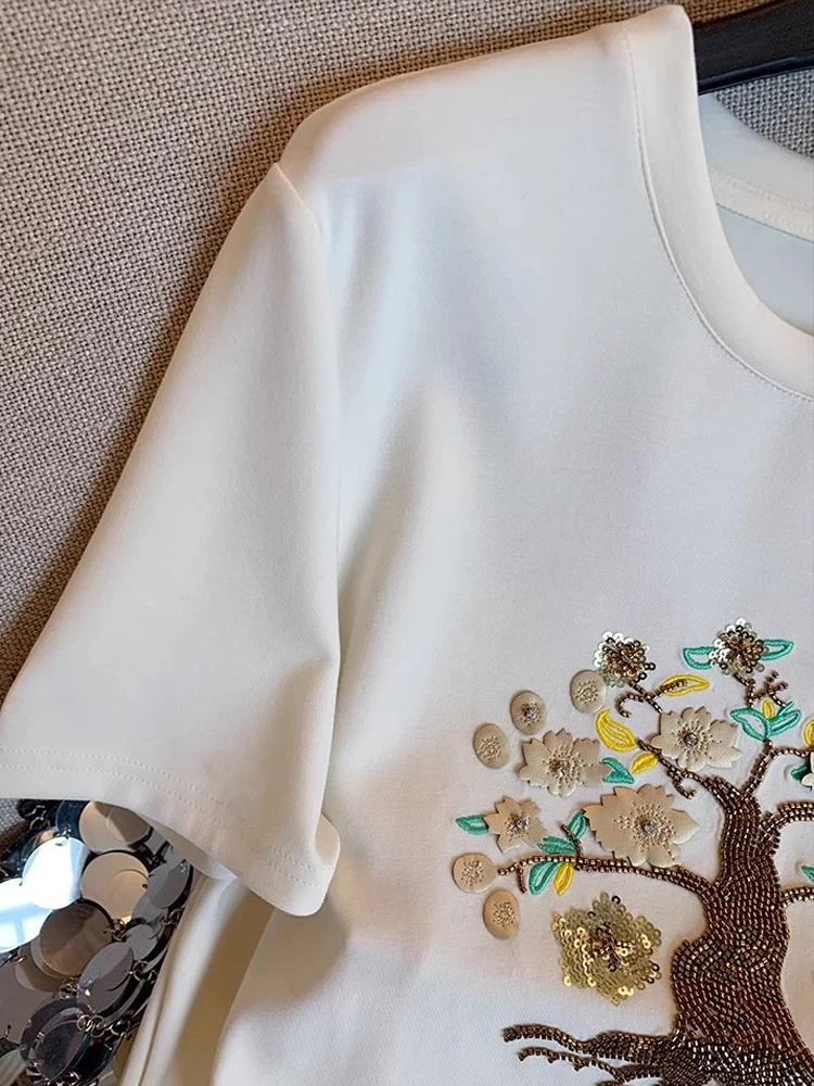 Modny, uniwersalny, nadrukowany, okrągły dekolt, krótki rękaw, męski letni T-shirt, casualowy, wyszczuplający top, odzież codzienna.