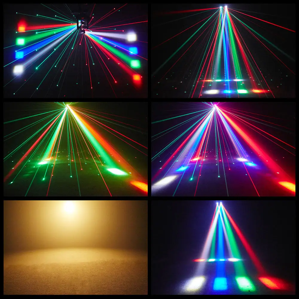 48W Mini Moving Head Beam Light Remote Control LED Beam Strobe Party Light DMX512 Sound Activated DJ Disco Stage Effect For Club
