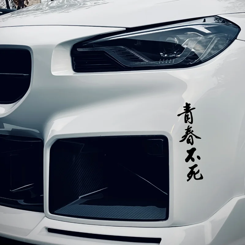 1 قطعة الشباب أبدا يموت JDM ملصقات السيارات مقاوم للماء DIY بها بنفسك السيارات الجانب الجسم نافذة الوفير شارات الفينيل تجديد سيارة التصميم الديكور #5