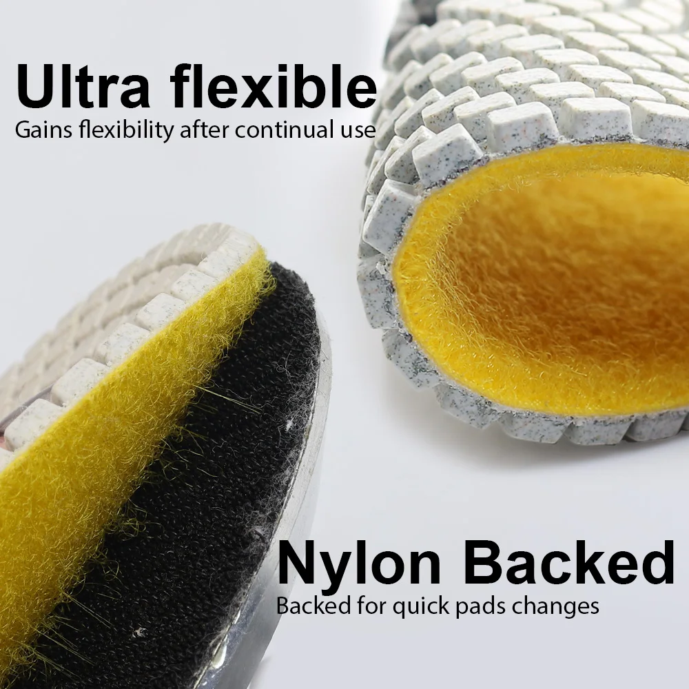 Casaverde 4 Inch/100mm 3Step Diamond Polishing Pads Wet Buff Disc for Sanding Granite Marble QuartzTile Glass Grinding Tools